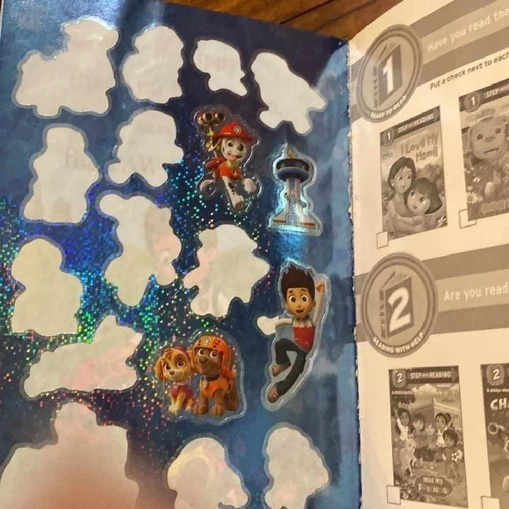 Paw Patrol Book Bundle Look & Find Step Into Reading + Plush Lot